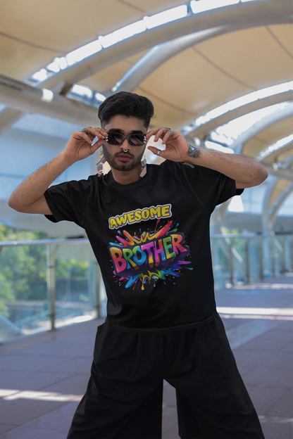 “Awesome Brother” Comic Blast Graphic T-Shirt – Rakhi Drop Limited Edition