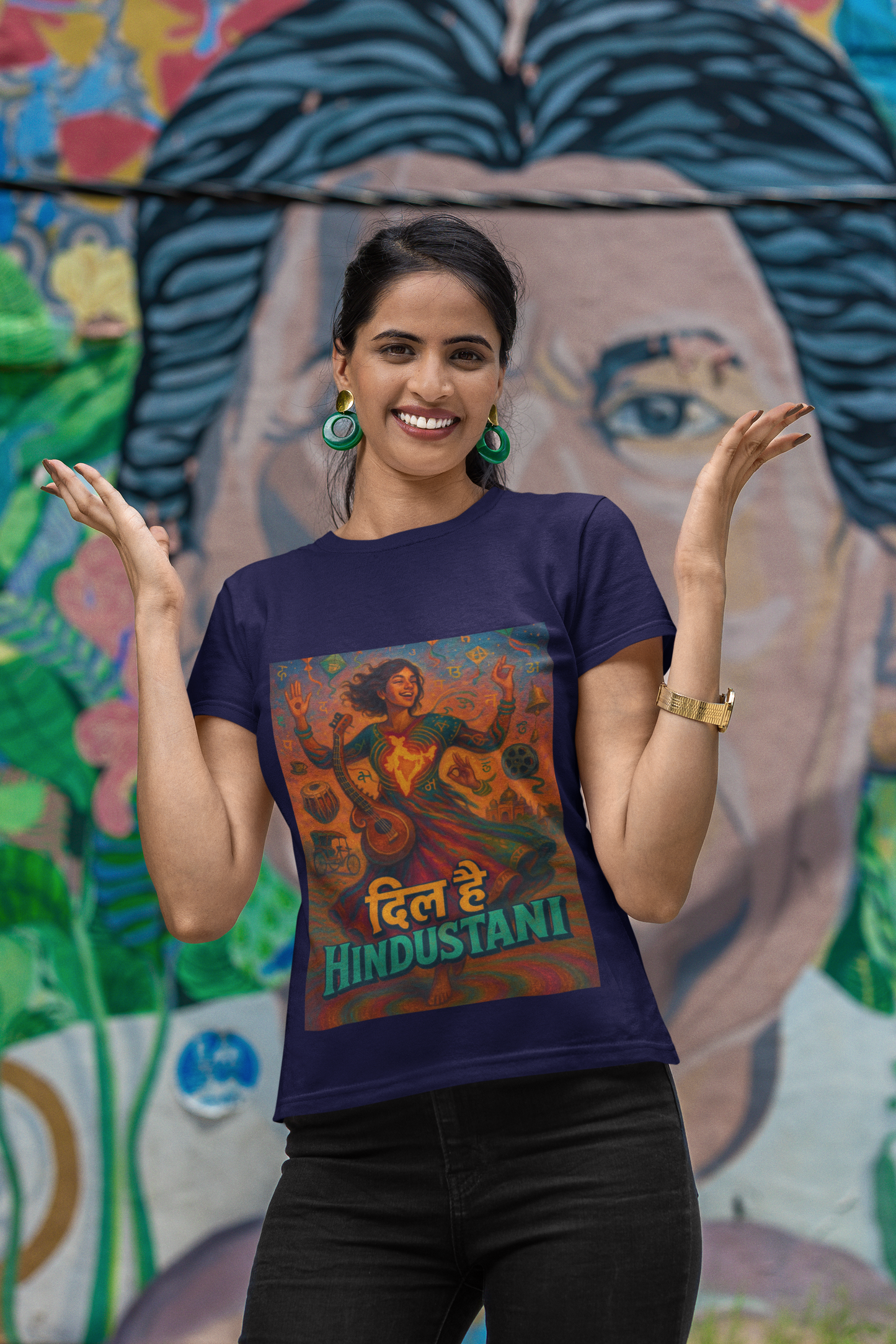 Dil Hai Hindustani – Limited Edition Indian Culture Art T-Shirt | Vibrant Desi Streetwear