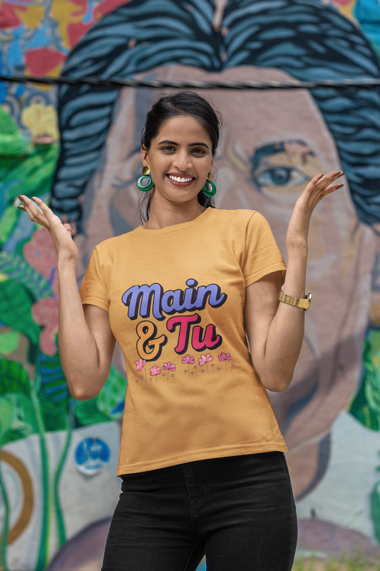 Main & Tu for Women Graphic T-Shirt –  | Bold Desi Streetwear Tee