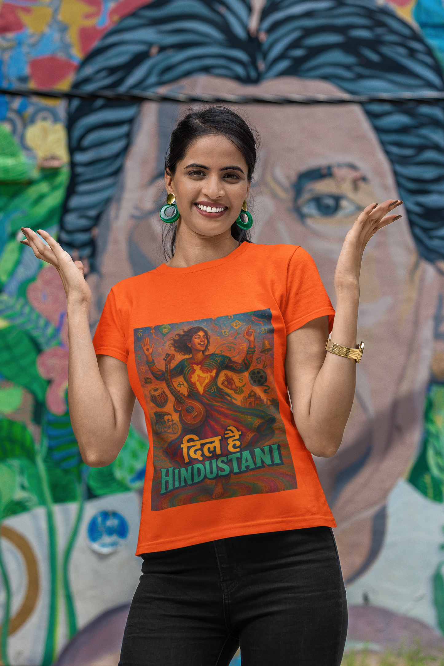 Dil Hai Hindustani – Limited Edition Indian Culture Art T-Shirt | Vibrant Desi Streetwear
