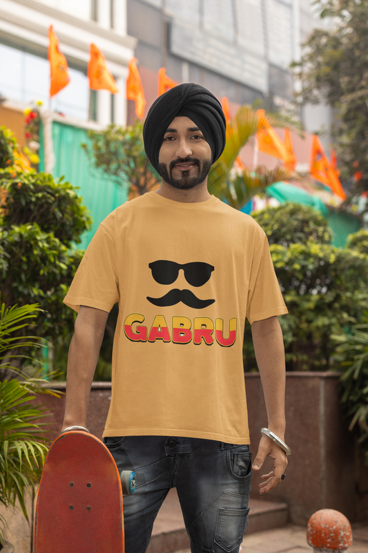 Gabru Graphic T-Shirt for Men – Punjabi Swag Tee for Desi Vibes