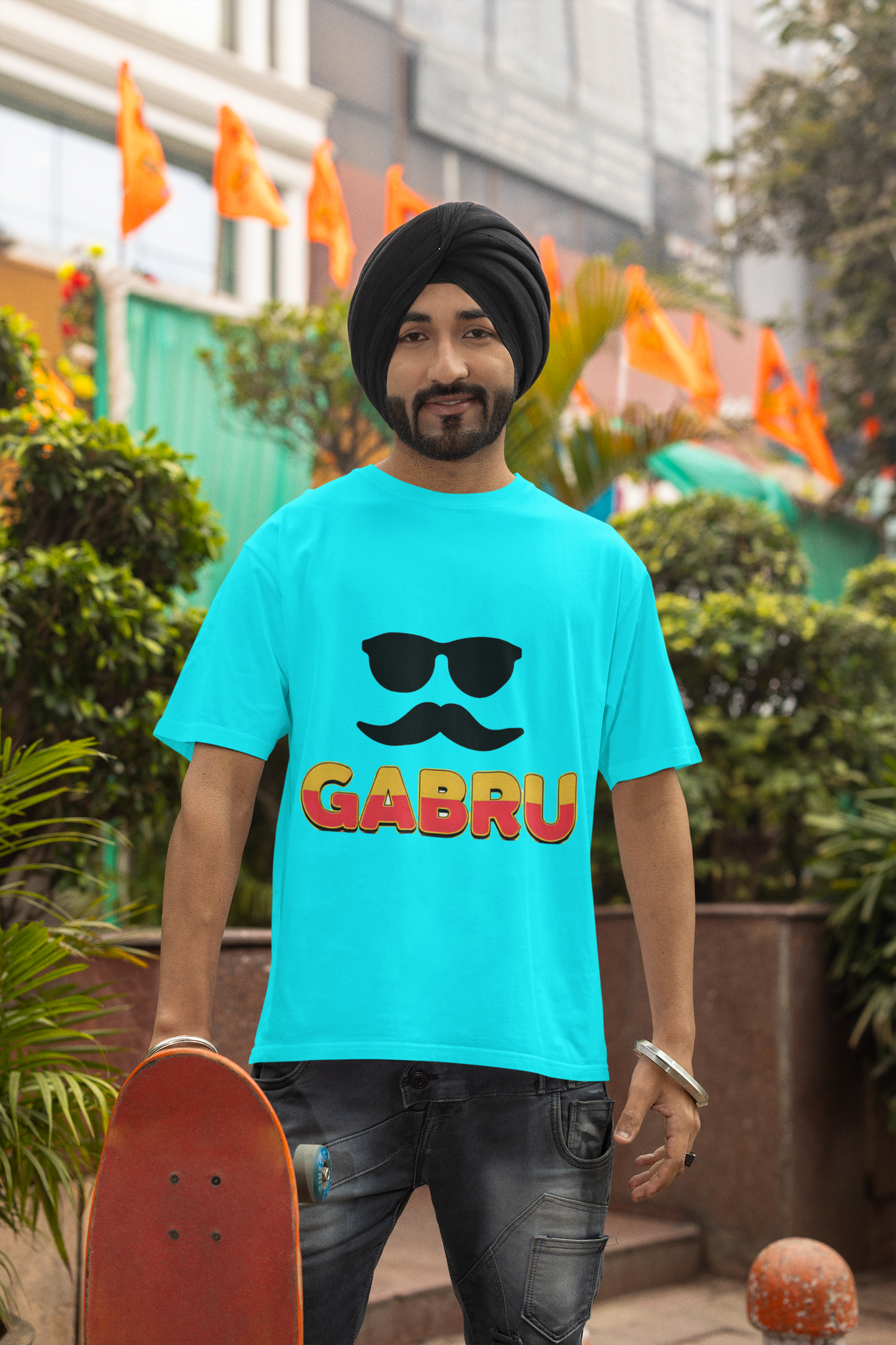 Gabru Graphic T-Shirt for Men – Punjabi Swag Tee for Desi Vibes