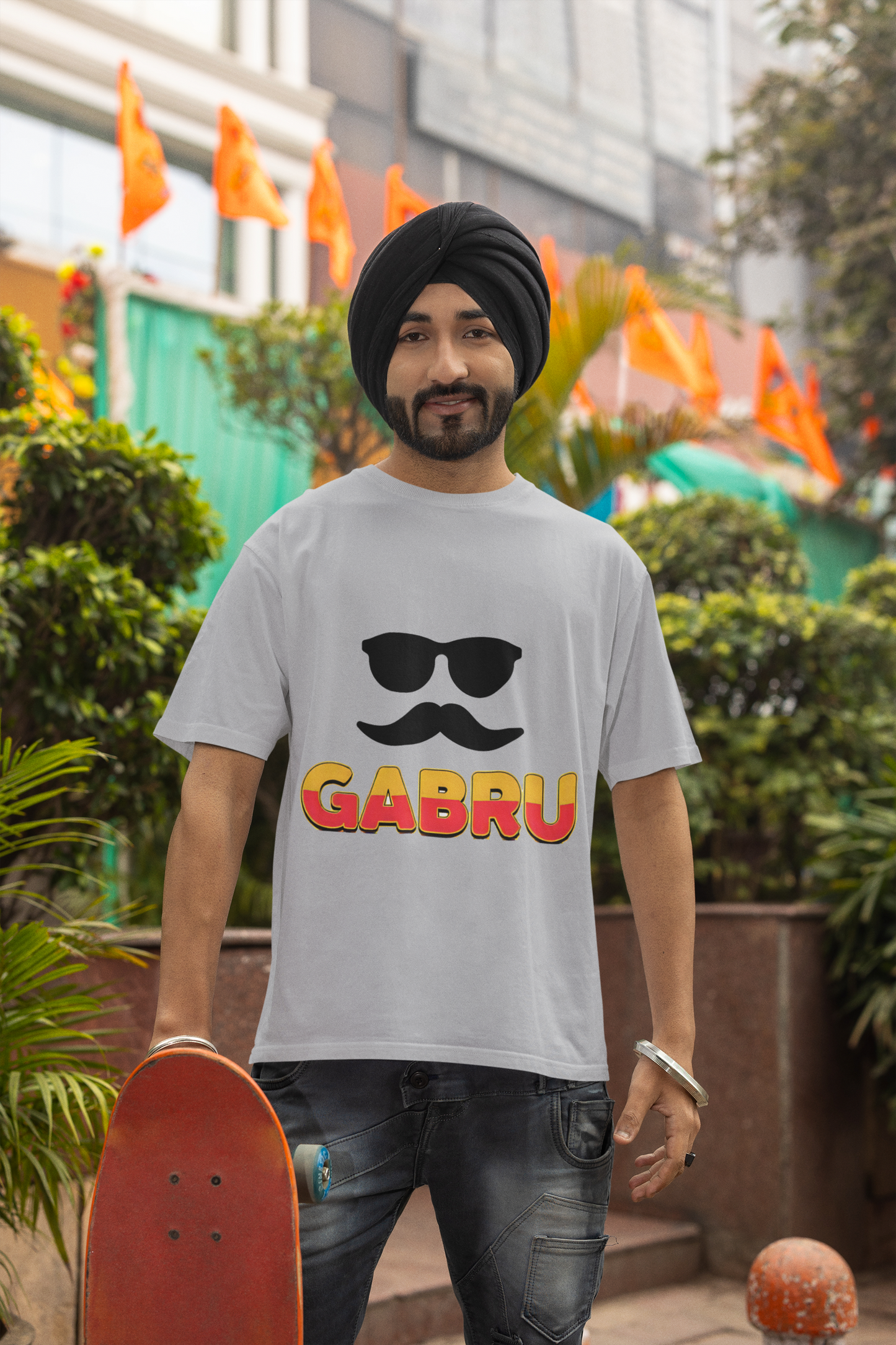 Gabru Graphic T-Shirt for Men – Punjabi Swag Tee for Desi Vibes
