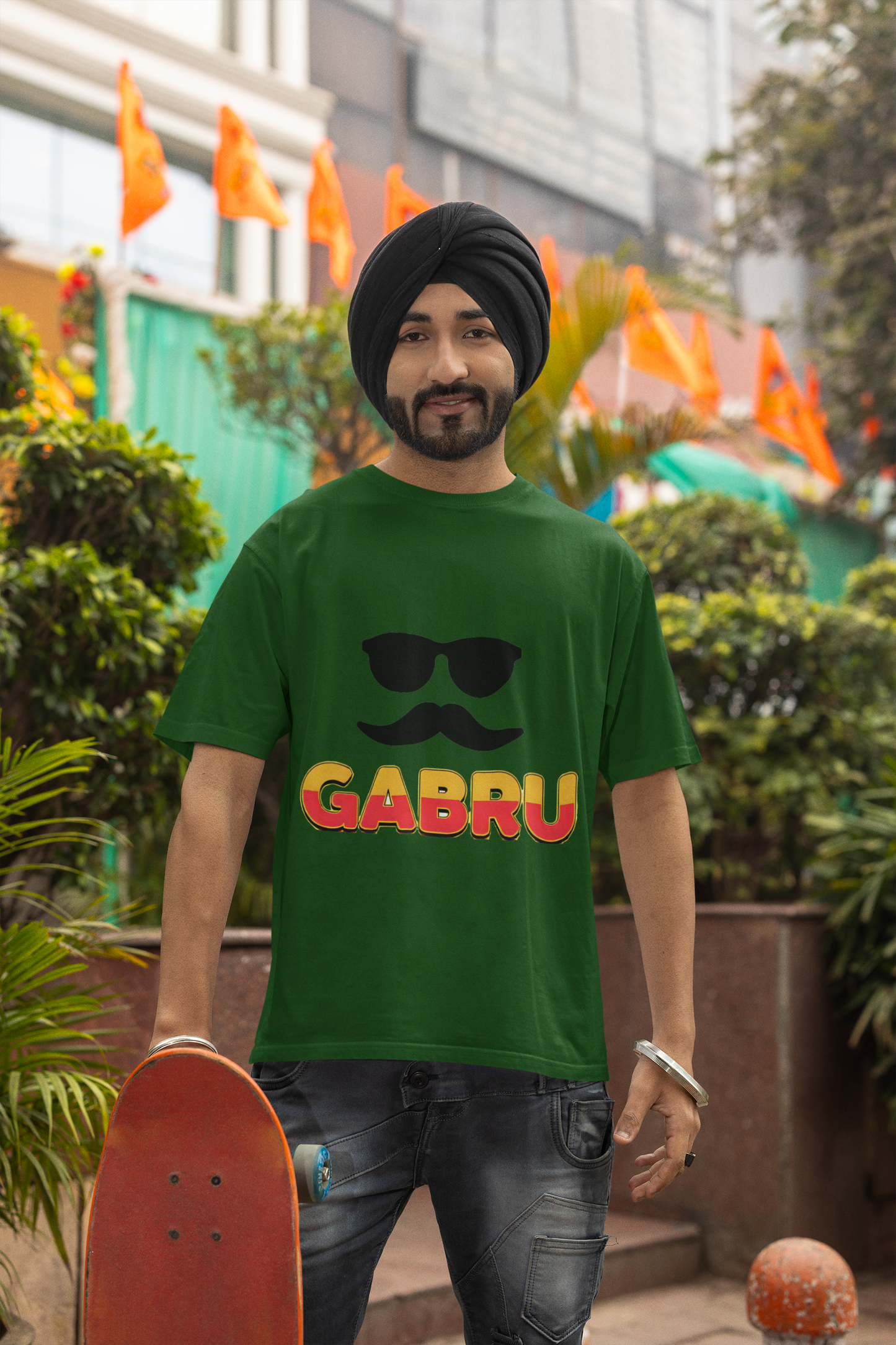 Gabru Graphic T-Shirt for Men – Punjabi Swag Tee for Desi Vibes