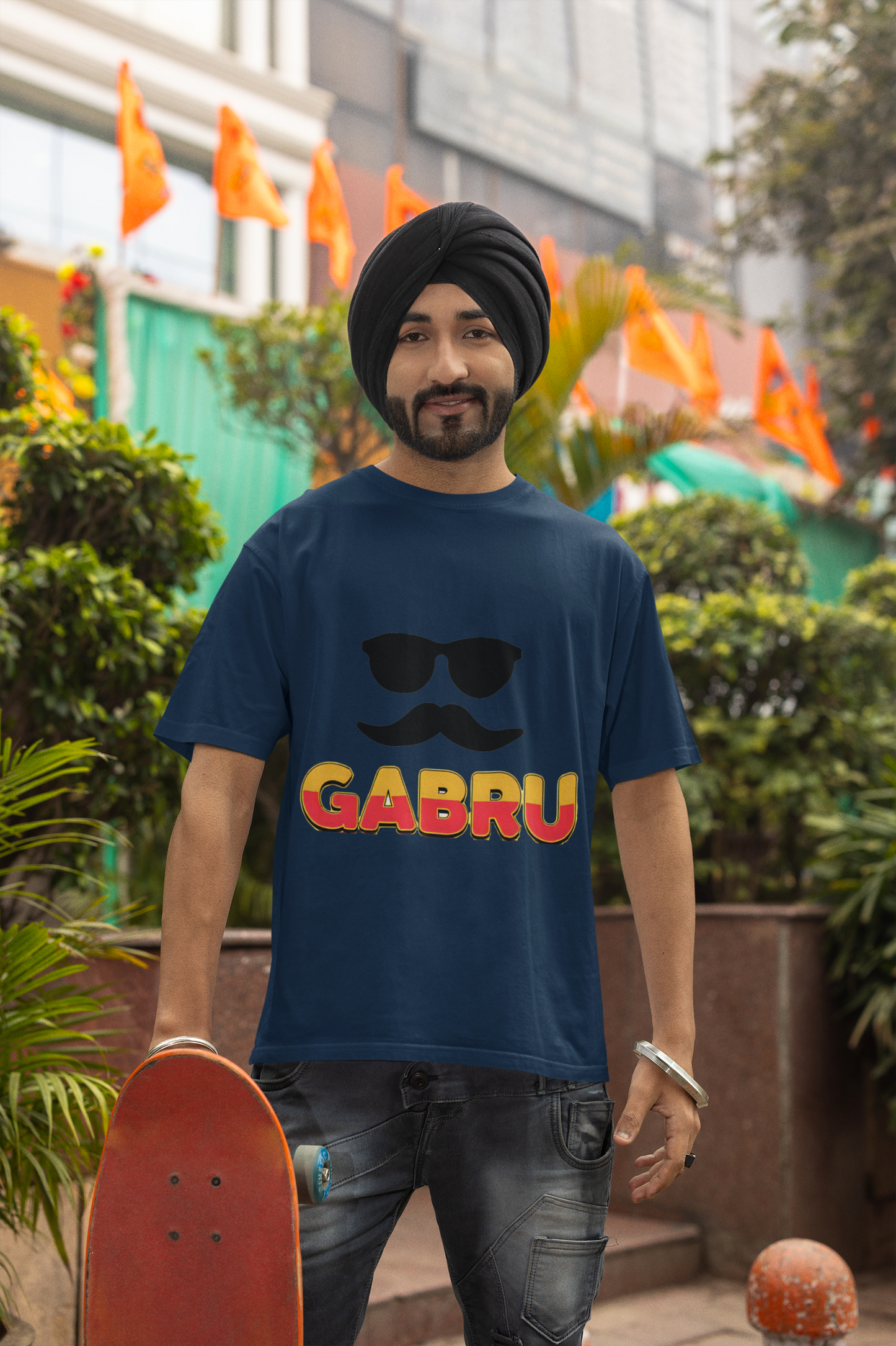 Gabru Graphic T-Shirt for Men – Punjabi Swag Tee for Desi Vibes