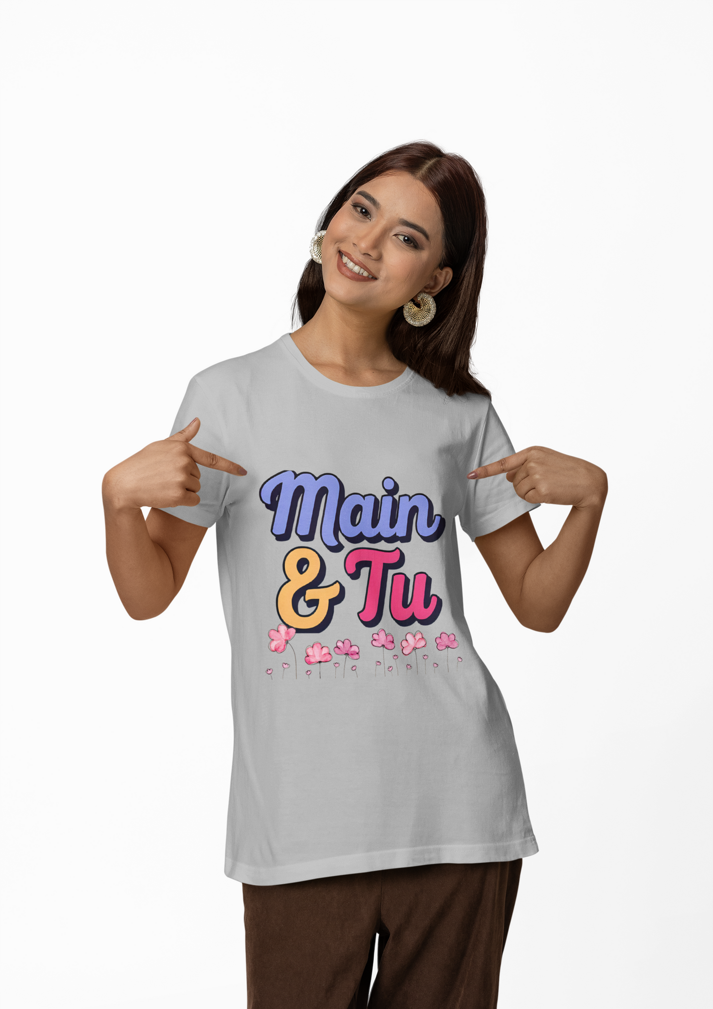 Main & Tu for Women Graphic T-Shirt –  | Bold Desi Streetwear Tee