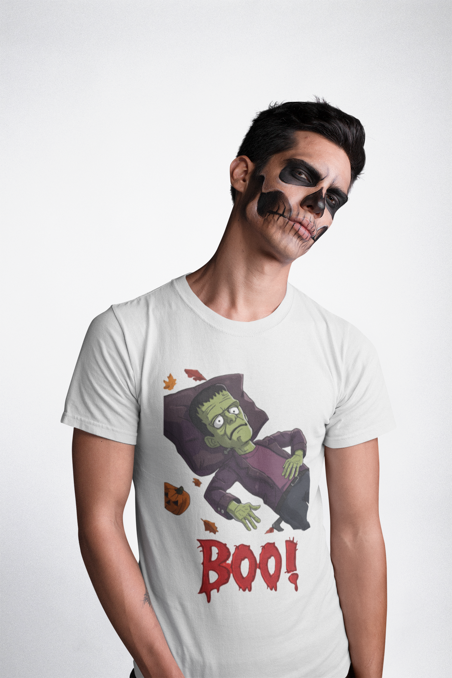 BOO! Halloween Graphic Unisex T-Shirt | Funny Frankenstein Print Tee