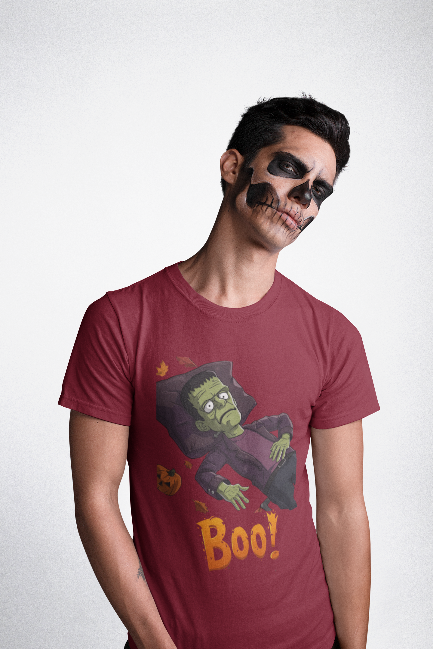 BOO! Halloween Graphic Unisex T-Shirt | Funny Frankenstein Print Tee