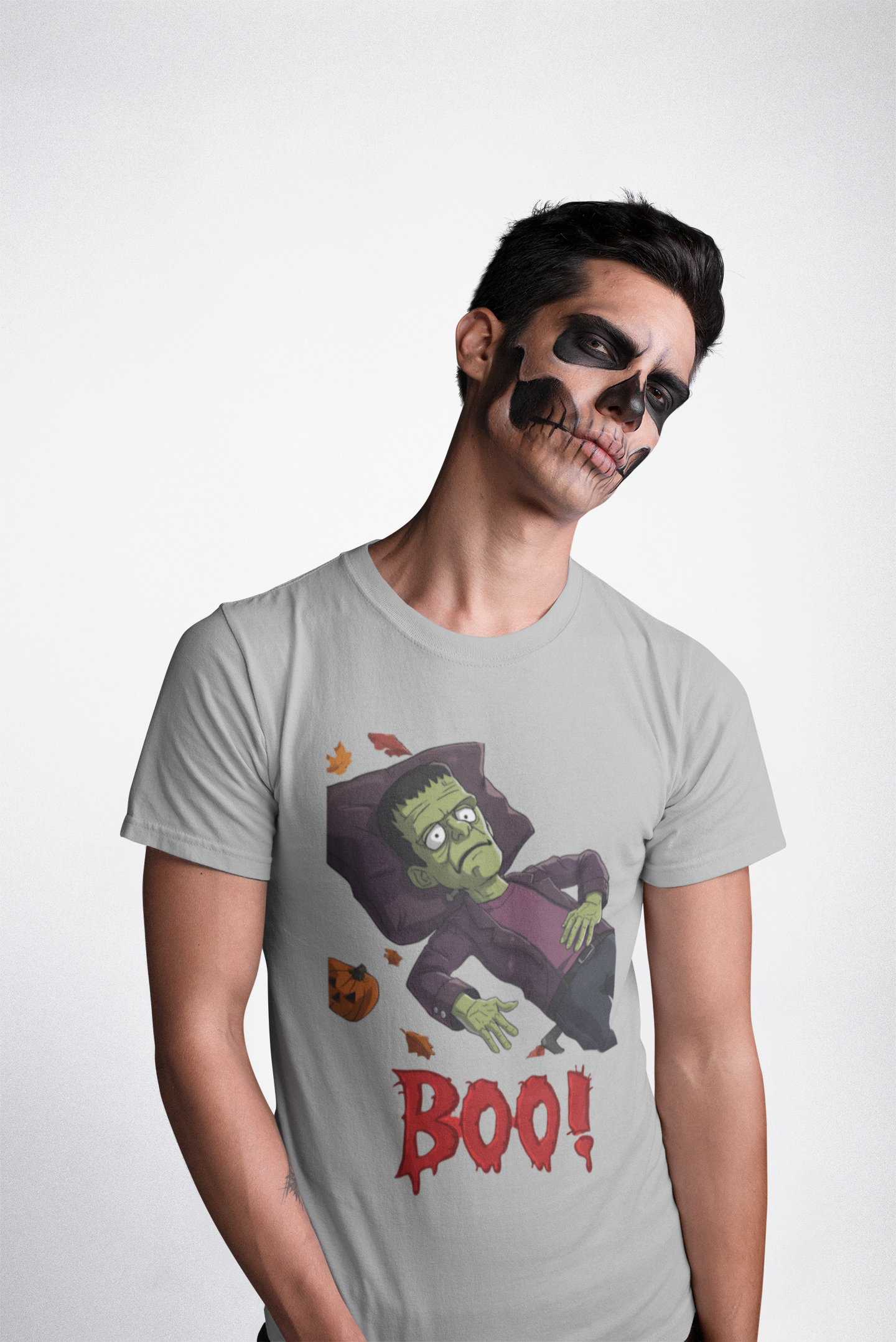 BOO! Halloween Graphic Unisex T-Shirt | Funny Frankenstein Print Tee