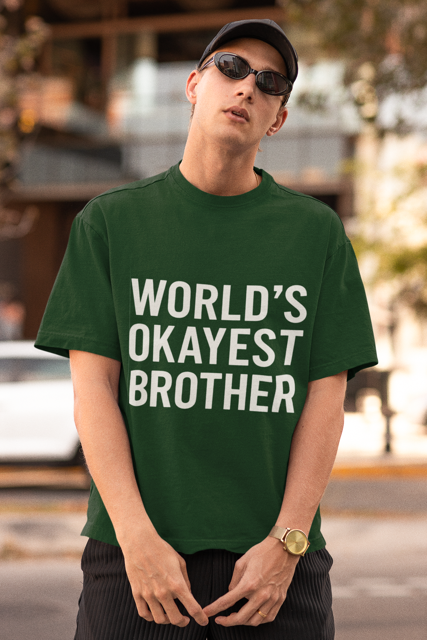 World’s Okayest Brother” Gen Z T-Shirt – Rakhi Drop Limited Edition