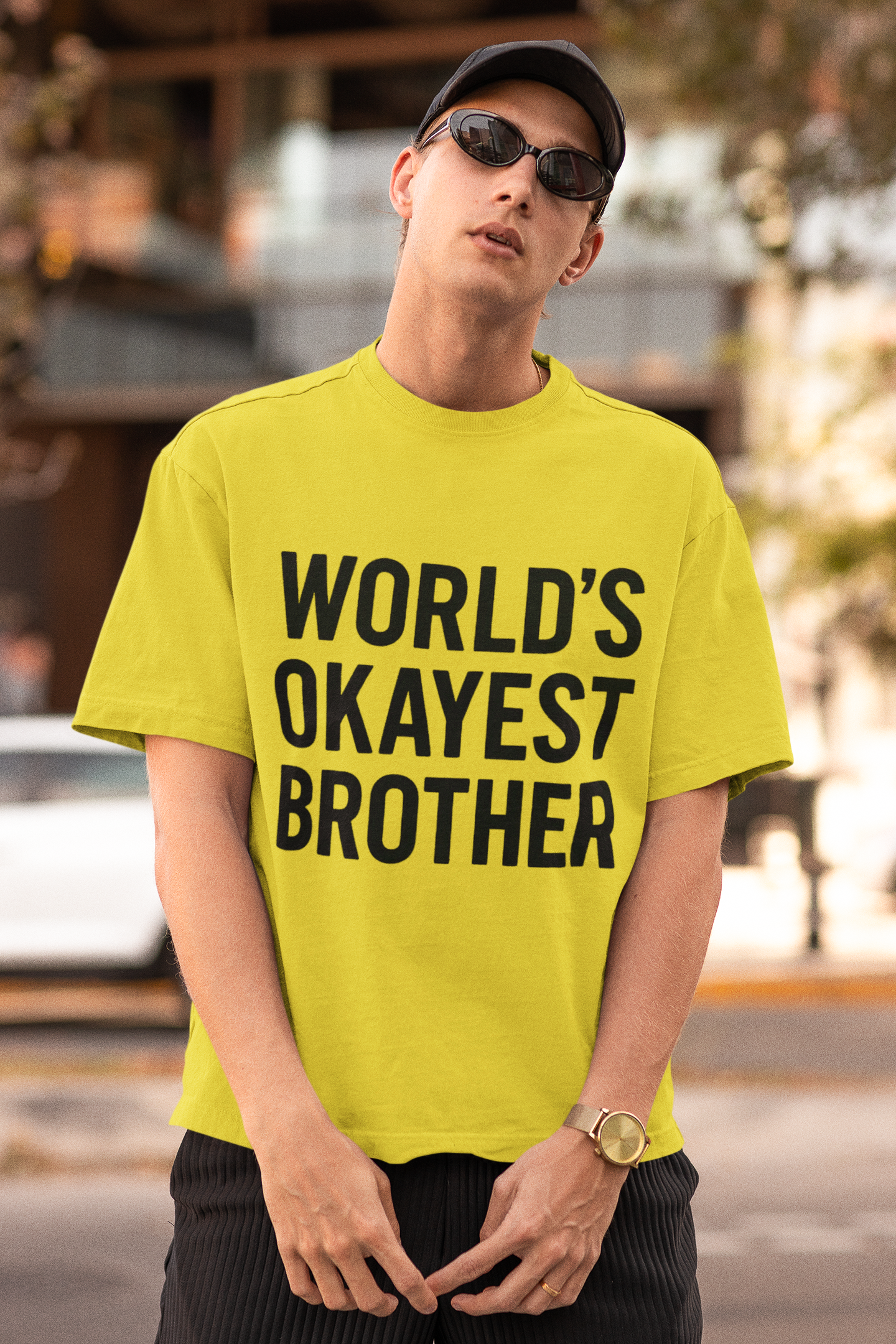 World’s Okayest Brother” Gen Z T-Shirt – Rakhi Drop Limited Edition