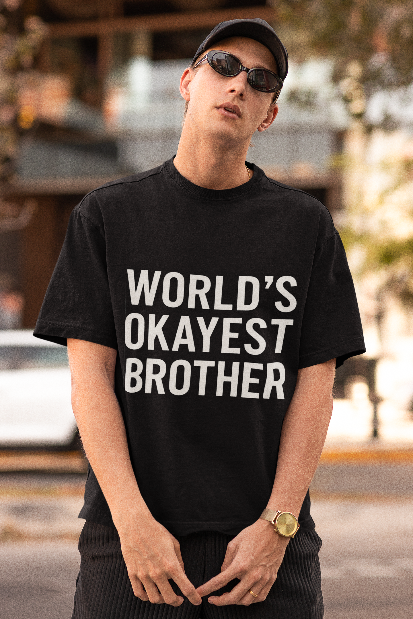 World’s Okayest Brother” Gen Z T-Shirt – Rakhi Drop Limited Edition