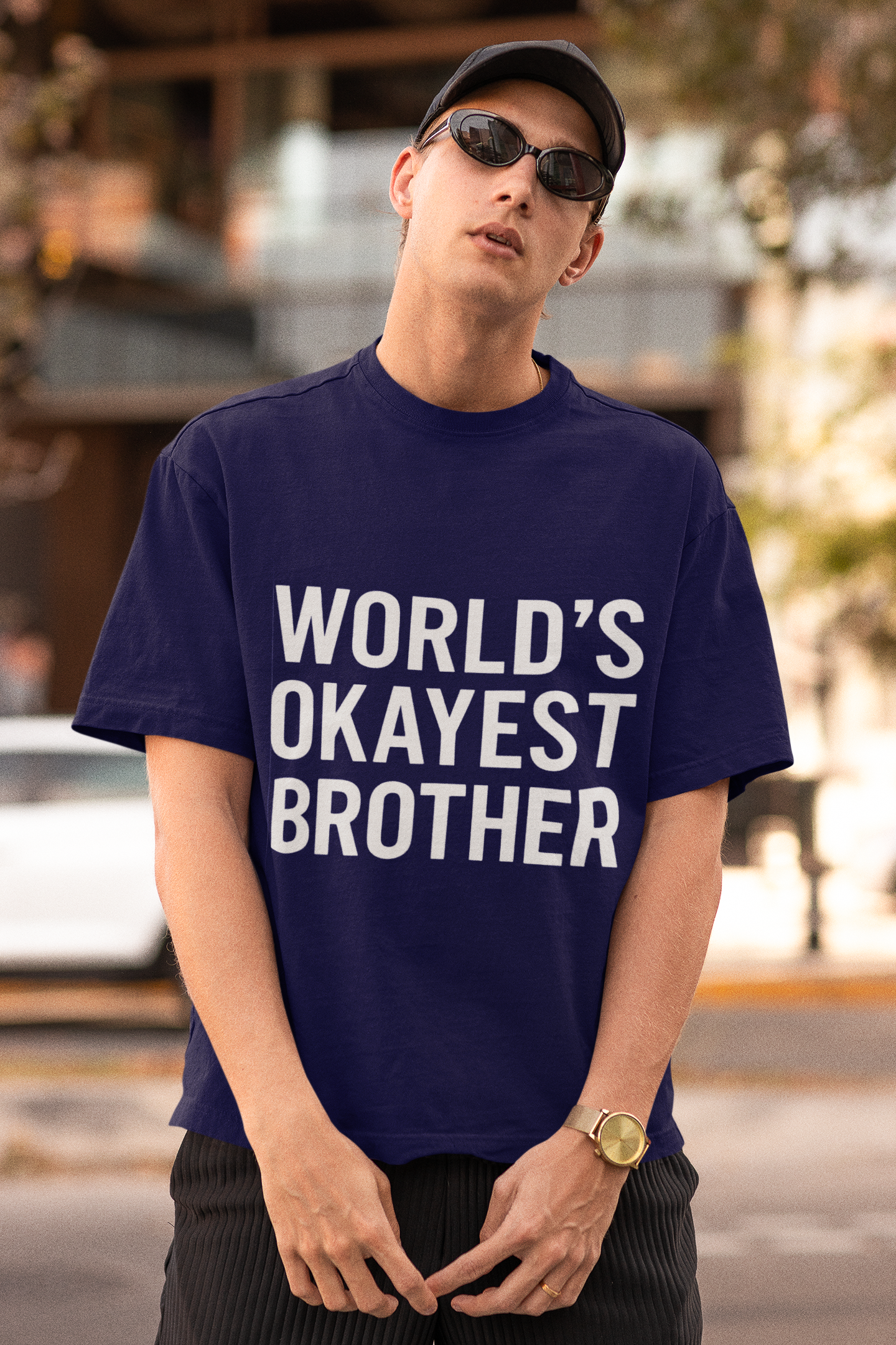 World’s Okayest Brother” Gen Z T-Shirt – Rakhi Drop Limited Edition