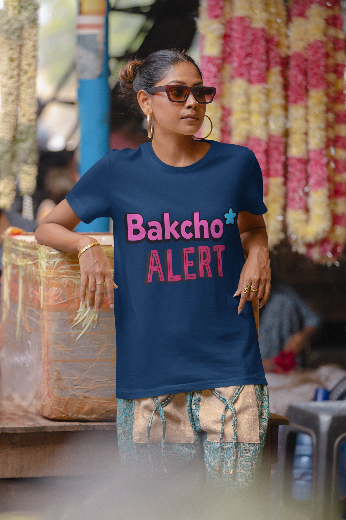 Unisex Graphic T-Shirt – Bakchod Alert | Bold Gen Z Streetwear Tee