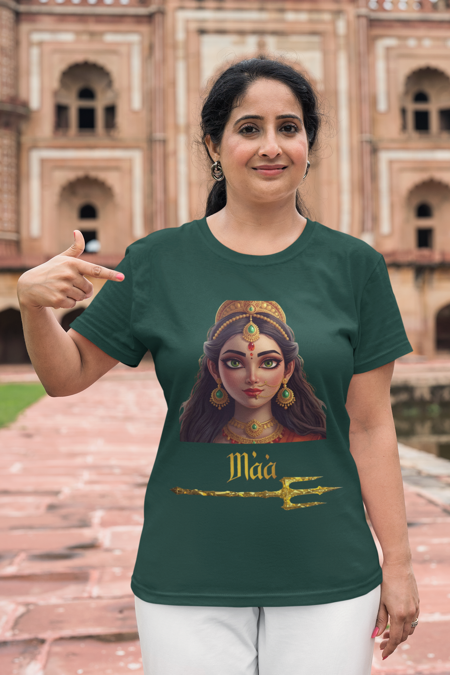 Women’s Graphic Tee – Maa Power Vibes | Spiritual Streetwear T-Shirt