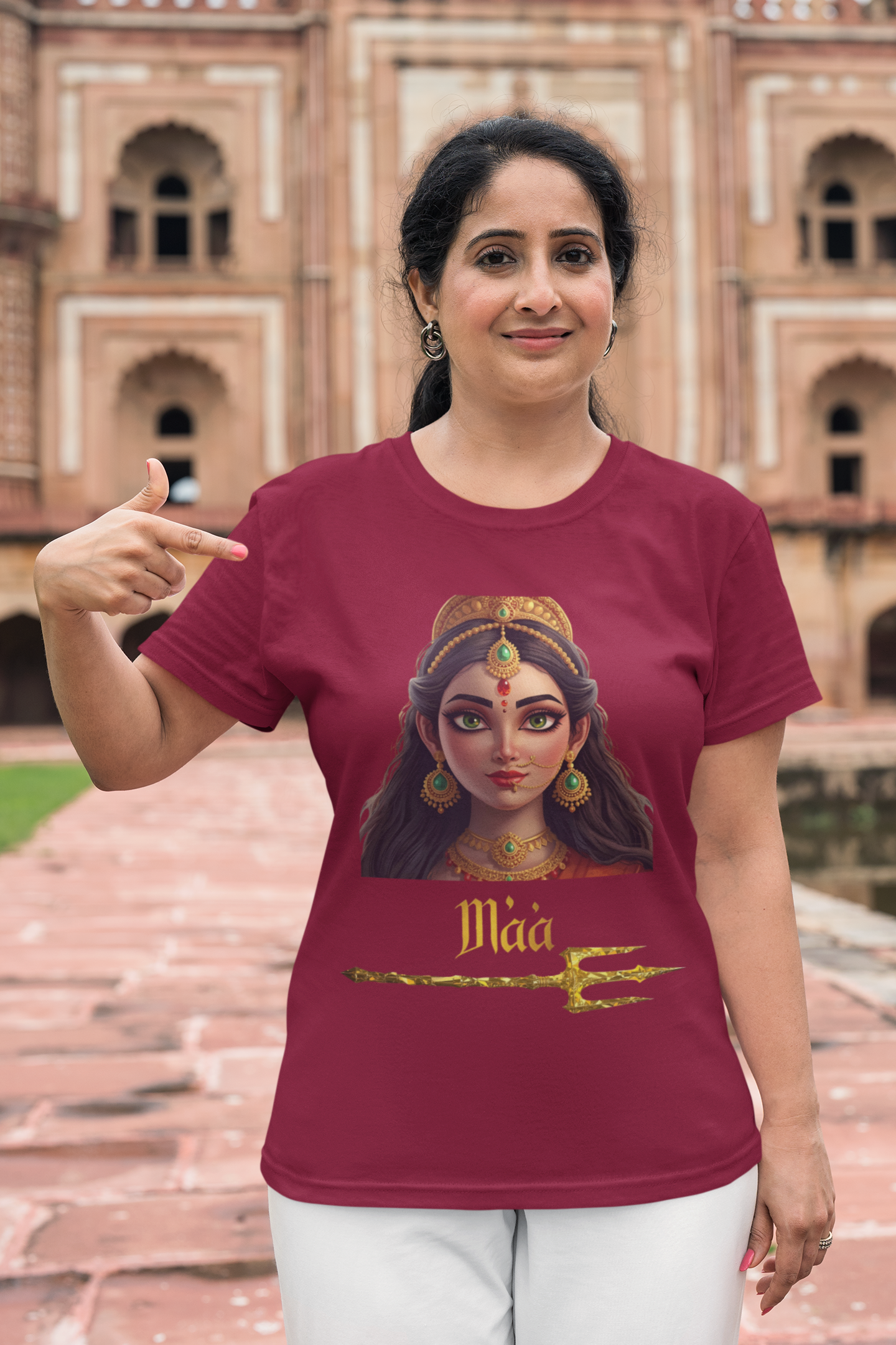 Women’s Graphic Tee – Maa Power Vibes | Spiritual Streetwear T-Shirt
