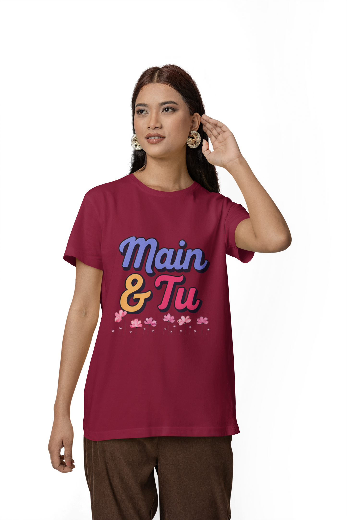 Main & Tu for Women Graphic T-Shirt –  | Bold Desi Streetwear Tee