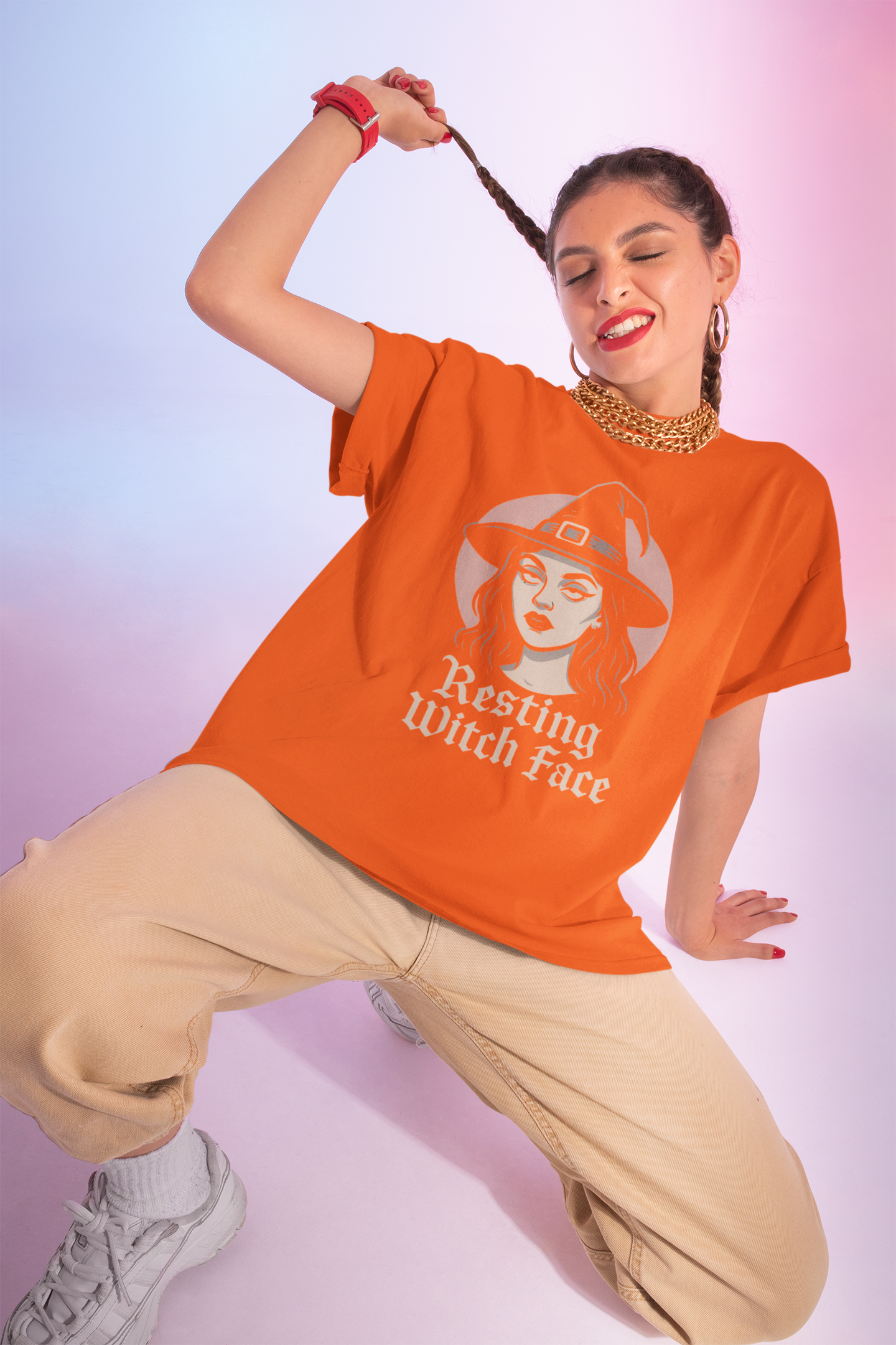 Resting Witch Face Tee – Sassy Witch Vibes | Halloween Graphic T-Shirt | Gen Z Trendy