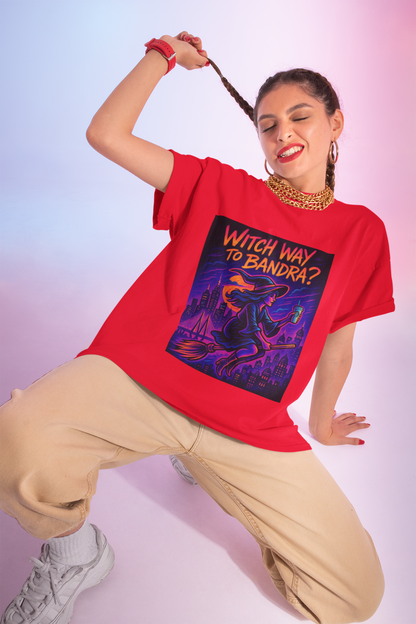 Witch Way to Bandra T-Shirt – Fun Halloween Shirt with Spooky Vibes