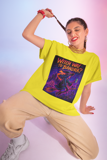 Witch Way to Bandra T-Shirt – Fun Halloween Shirt with Spooky Vibes