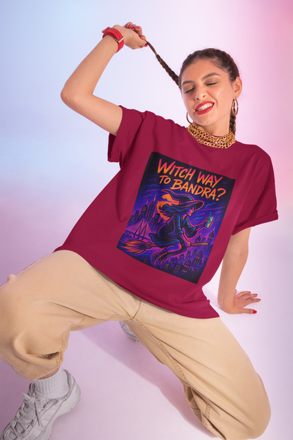 Witch Way to Bandra T-Shirt – Fun Halloween Shirt with Spooky Vibes