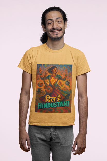 Dil Hai Hindustani – Limited Edition Indian Culture Art T-Shirt | Vibrant Desi Streetwear