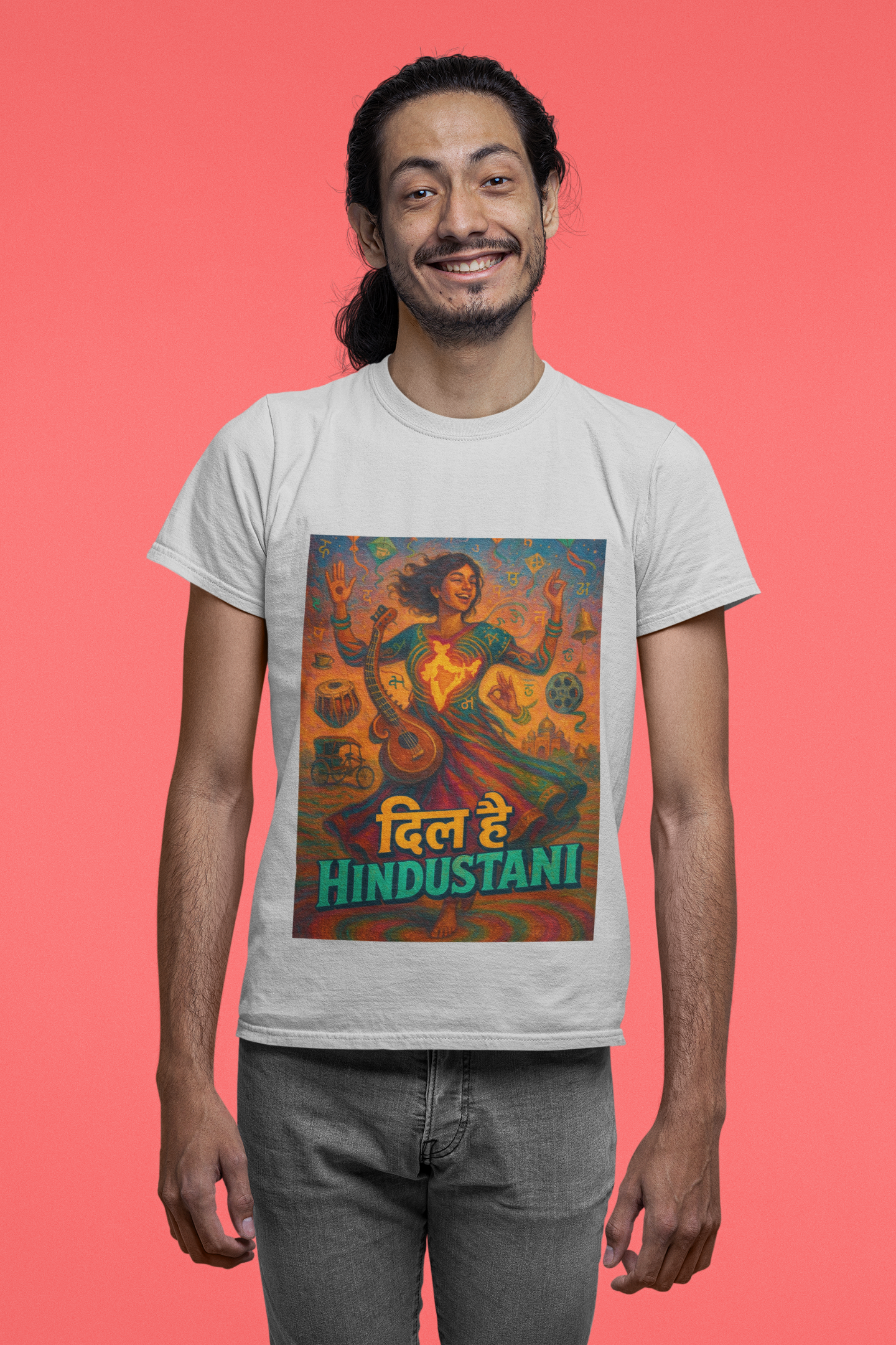 Dil Hai Hindustani – Limited Edition Indian Culture Art T-Shirt | Vibrant Desi Streetwear