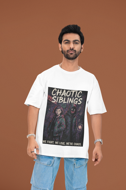 “Chaotic Siblings” Graphic Tee — a dark, electric drop from Chalaki’s Rakhi Limited Edition