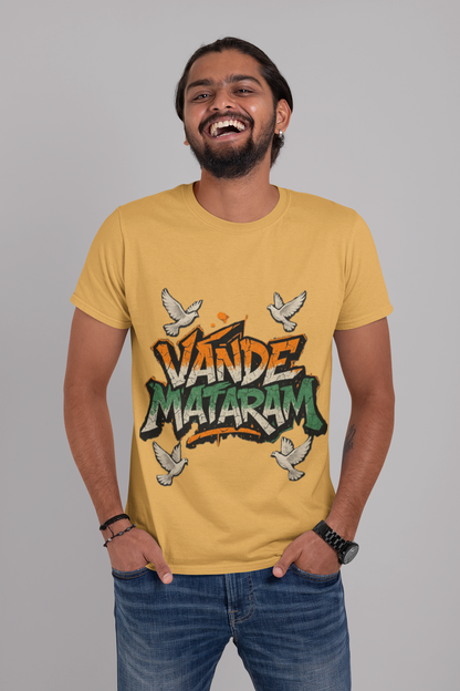 Vande Mataram Graphic T-Shirt for Independence Day | Limited Edition Indian Patriotic Tee