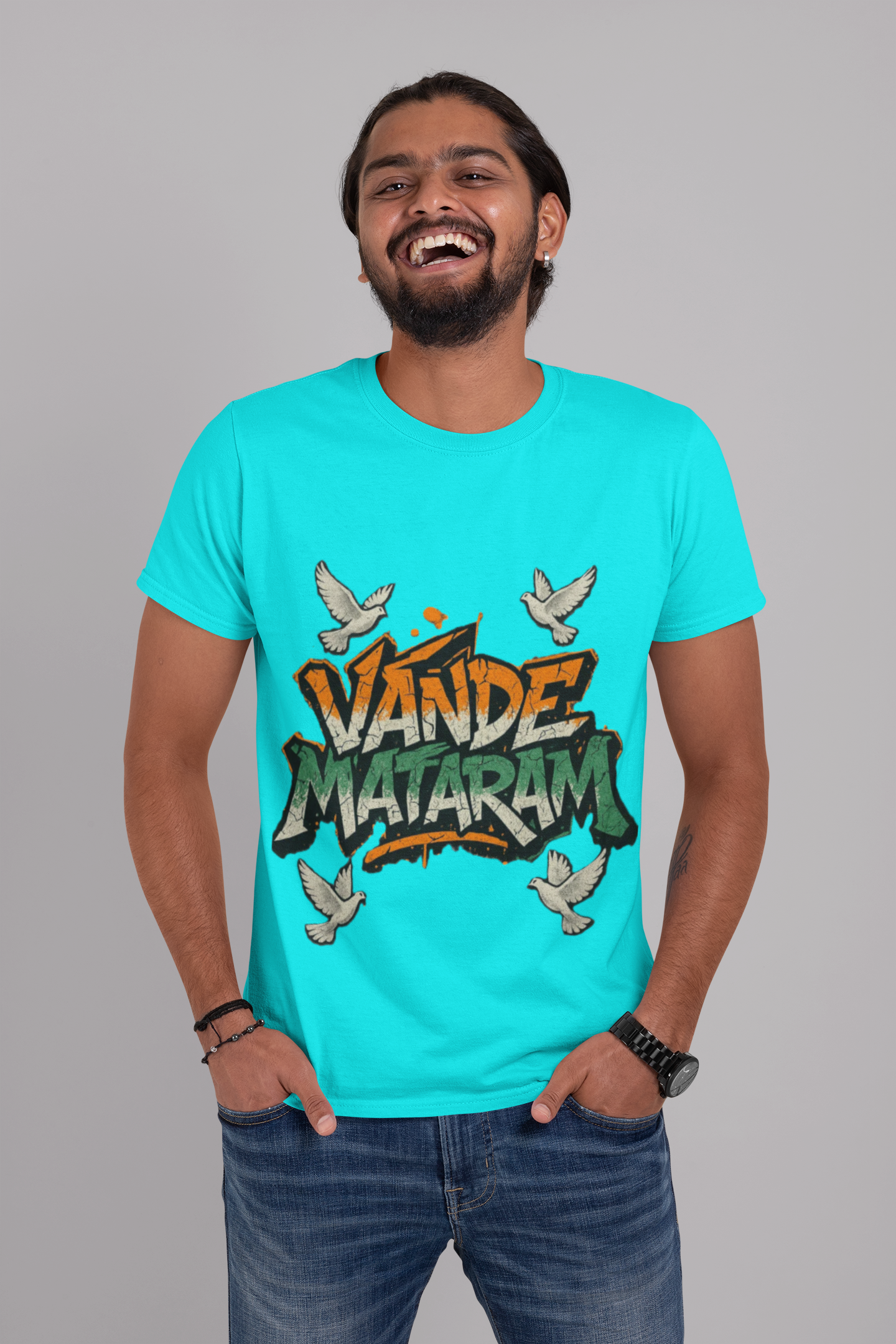 Vande Mataram Graphic T-Shirt for Independence Day | Limited Edition Indian Patriotic Tee