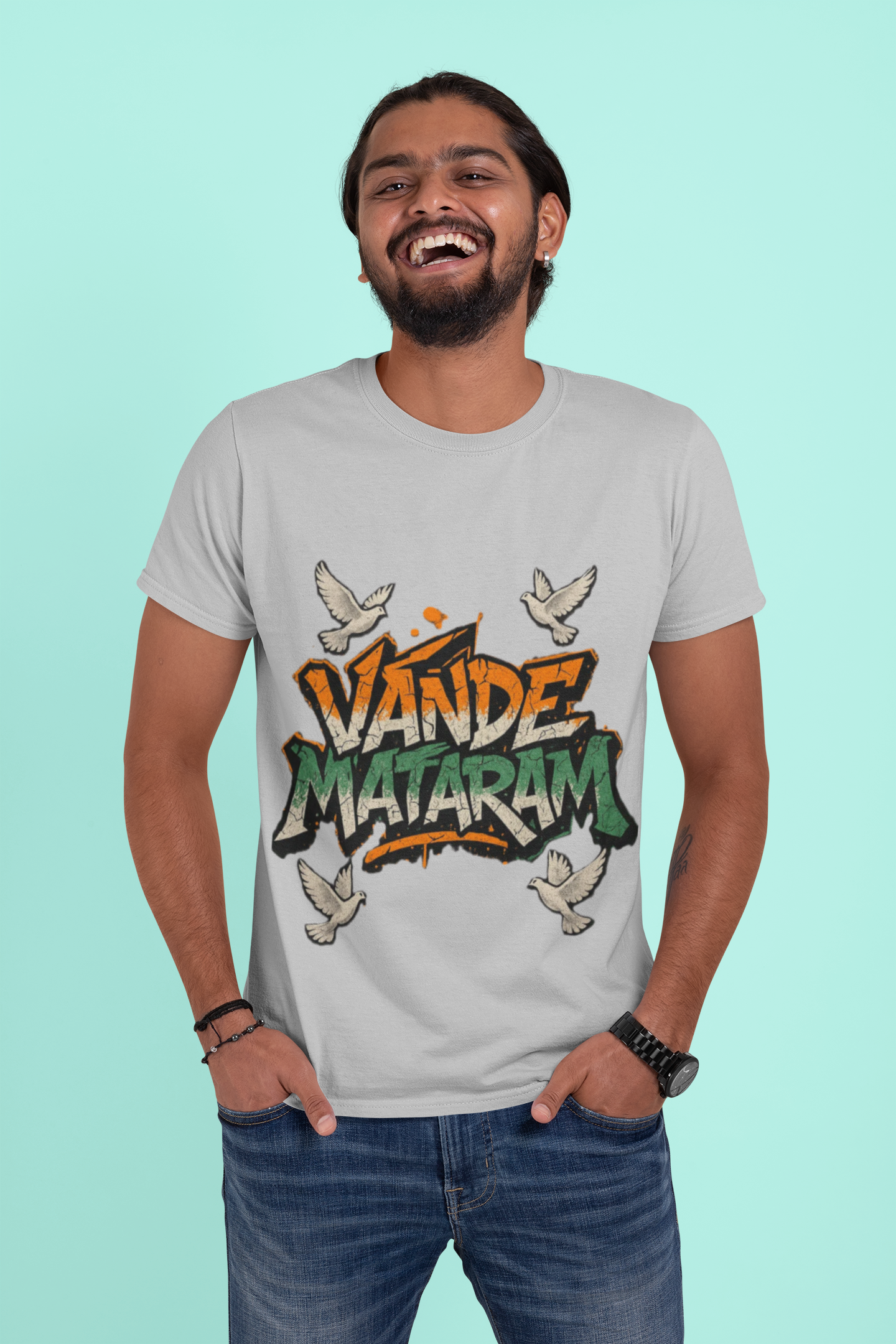 Vande Mataram Graphic T-Shirt for Independence Day | Limited Edition Indian Patriotic Tee