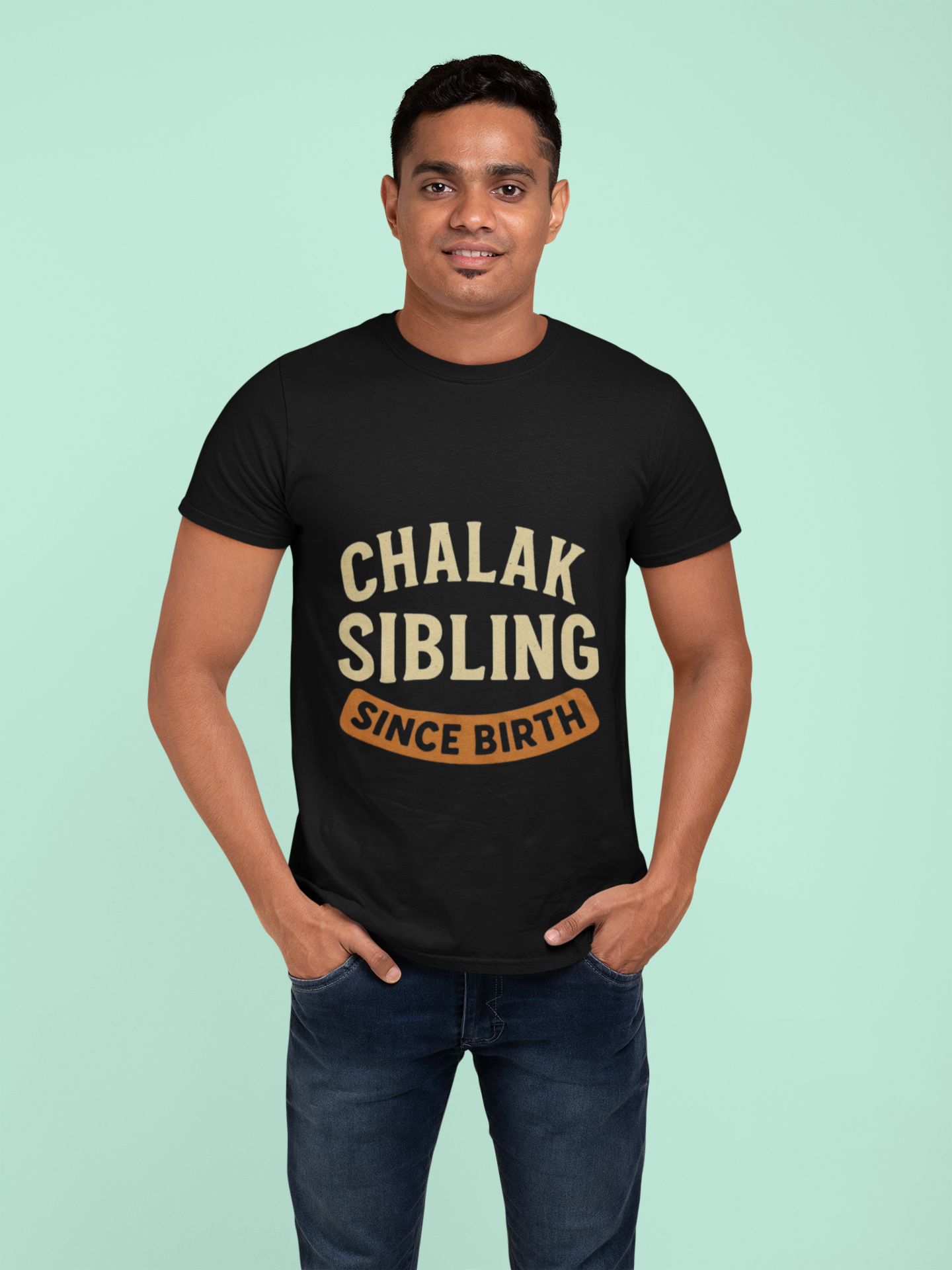 Chalak Sibling Since Birth” Graphic T-Shirt – Rakhi Drop Limited Edition