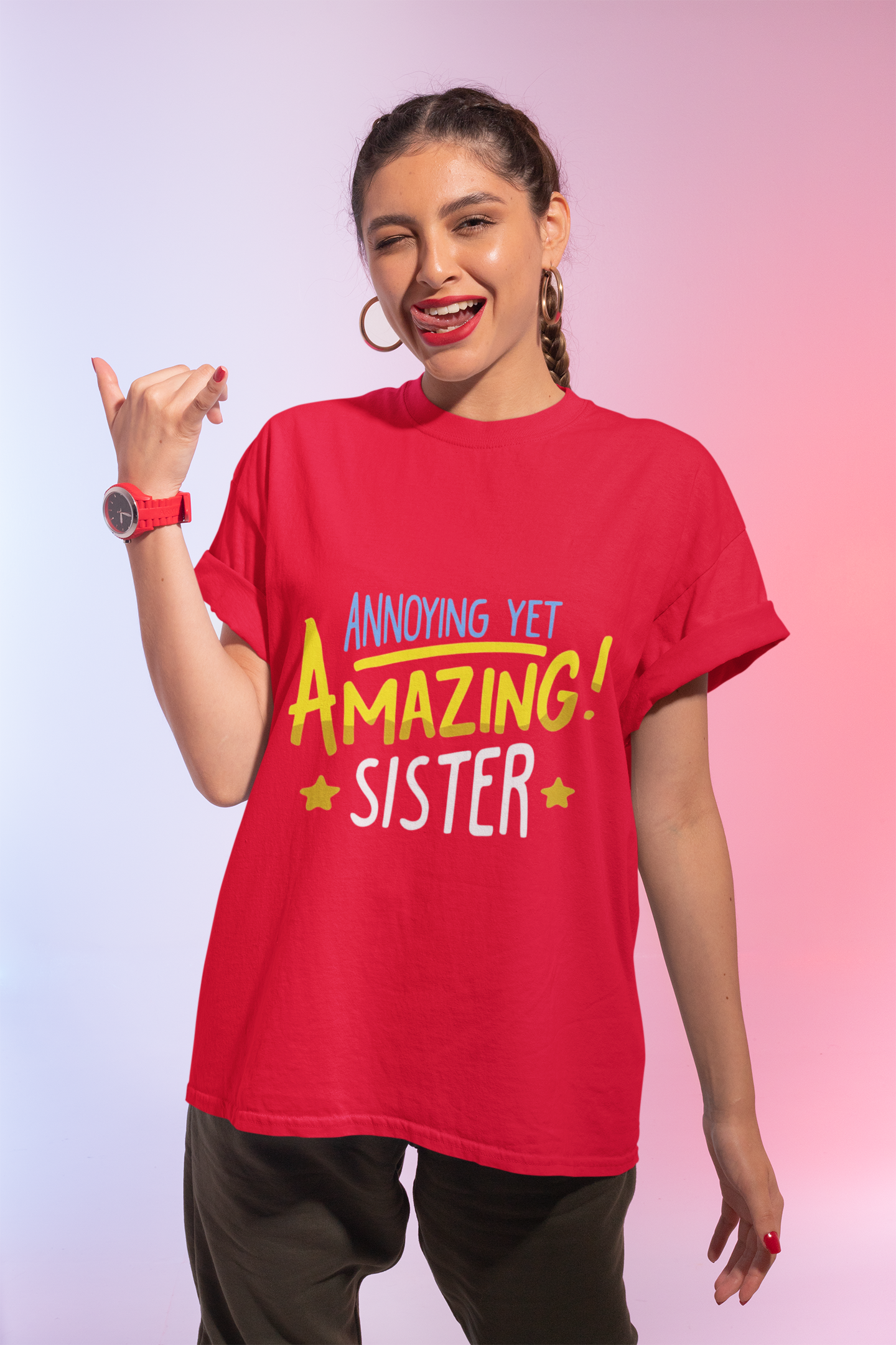 “Annoying Yet Amazing Sister” Graphic T-Shirt – Rakhi Drop Limited Edition