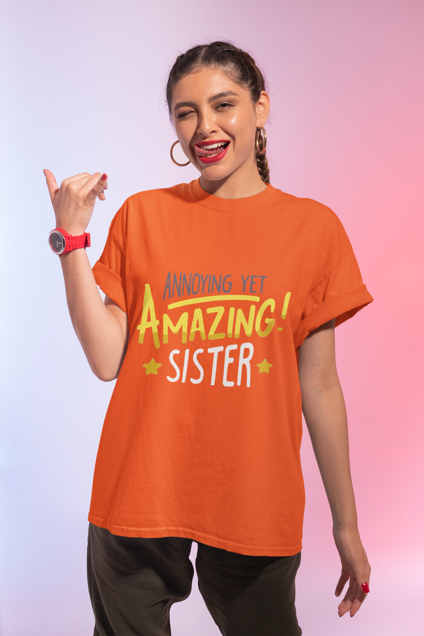 “Annoying Yet Amazing Sister” Graphic T-Shirt – Rakhi Drop Limited Edition