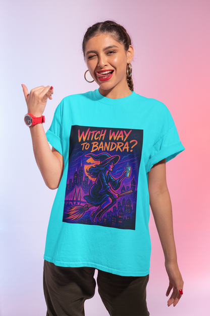 Witch Way to Bandra T-Shirt – Fun Halloween Shirt with Spooky Vibes