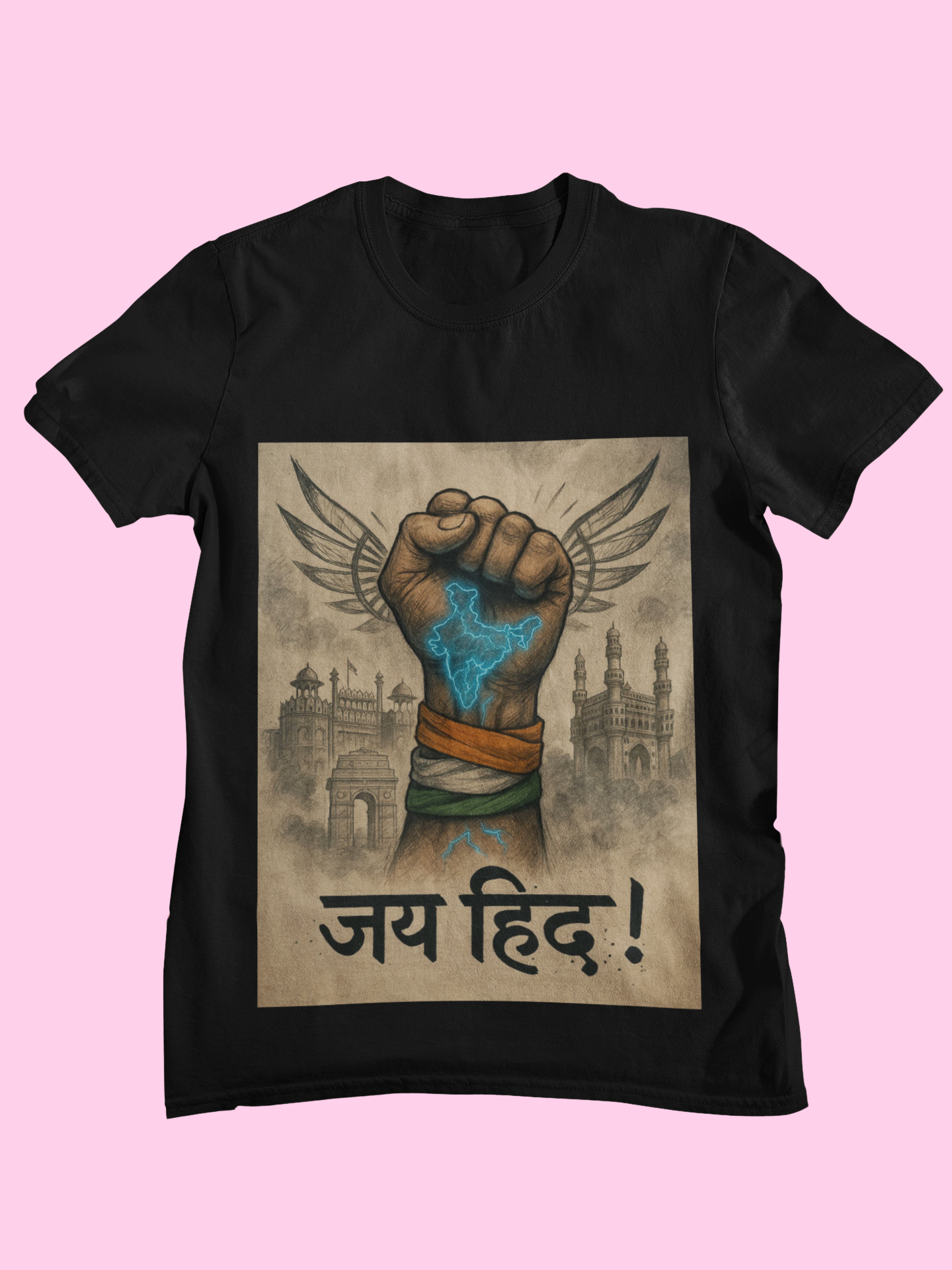 Jai Hind Power Fist T-Shirt – Limited Edition Streetwear Independence Day Drop