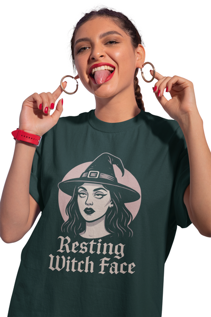 Resting Witch Face Tee – Sassy Witch Vibes | Halloween Graphic T-Shirt | Gen Z Trendy